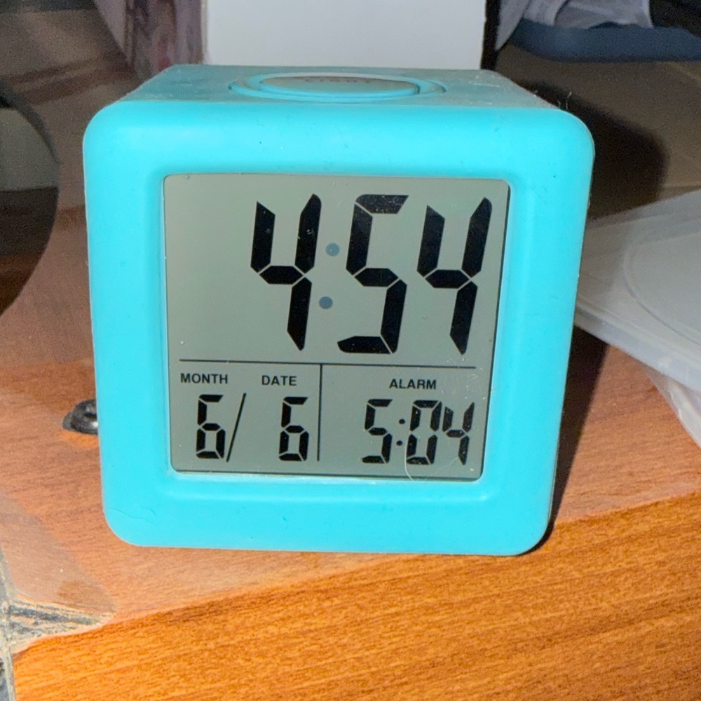 Teal Digital Alarm Clock